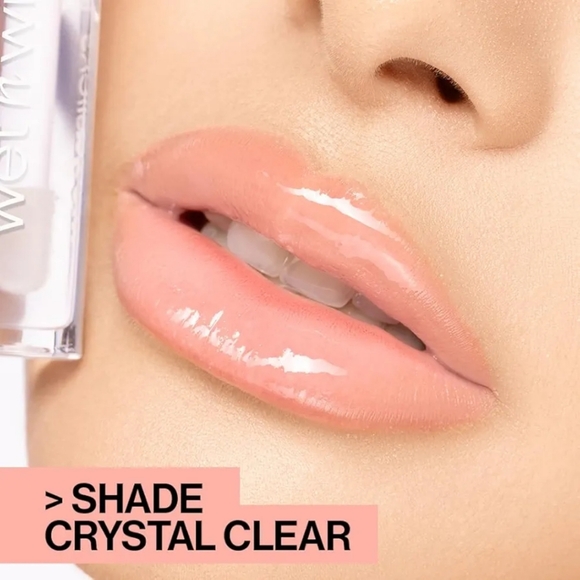 *3/15* NEW Wet n Wild MegaSlicks Ultra-Glossy High Shine Lip Gloss Crystal Clear - Picture 2 of 4